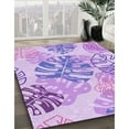 thumbnail image 3 of Ahgly Company Machine Washable Indoor Rectangle Transitional Purple Area Rugs, 7' x 10', 3 of 7