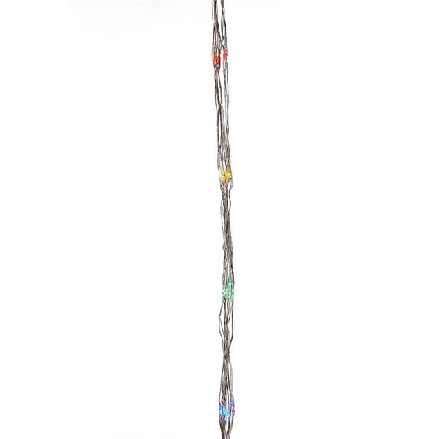 78 Po Nylon Argent 200 Multicolore LED Lumière