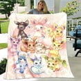 thumbnail image 2 of Cartoon Pokemon Pikachu Flannel Blanket Children Adult Gift Bedding Bedspread Sofa Spring and Autumn Warm Blanket Home Decor, 2 of 5