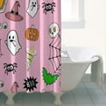 thumbnail image 4 of Pink Halloween Elements Pattern Shower Curtain 36"x72" ,Bathroom Decorative Shower Curtains Set with 12 Hooks,Modern Waterproof Washable Shower Curtain, 4 of 6