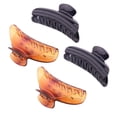 thumbnail image 1 of Shisuyan 4PCS/Set Large Plastic Gripper Brown Tortoise Color Hairpin Plastic Hairpin, 1 of 8