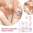 thumbnail image 2 of Colorful Butterfly Temporary Tattoo Sticker - Waterproof, Long-Lasting Fake Body Art Decal for Women & Girls, Vibrant Designs, 2 of 8