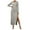 Gray, variant on LLYwey Long Sleeve Wedding Guest Dress New Fashion Split Button Skirt Color Long Sleeve Dress New Party Dresses Green-1 M