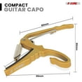 thumbnail image 6 of Premium Aluminum Guitar Capo + 6 Picks & Carry Bag - Universal Clip for Acoustic/Electric/Ukulele (Yellow), 6 of 10