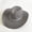 Grey, variant on Unisex Cowgirl Hat Cowboy Hat Sun Hat Cowgirl Western Wide Brim Panama Hat Fedora Beach Sun Hat Outdoors Man Hat Travelling Summer Cap, Khaki, One Size