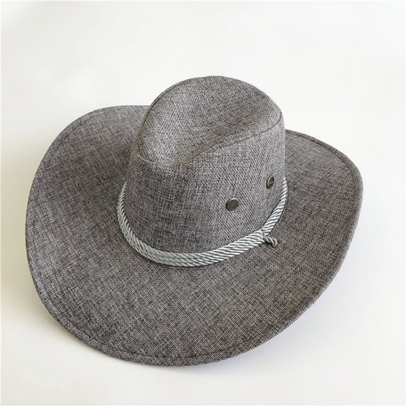 Mens Wide Brim Sun Hat UPF 50 Foldable Straw Beach Hat for Hiking Gardening Outdoor Vacation Summer