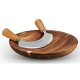 thumbnail image 4 of Cole & Mason Mason Mezzaluna Herb Chopper with Acacia Board, Stainless Steel and Wood, 4 of 5