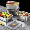thumbnail image 4 of Shoreew Stainless Steel Food Box with Leak-Proof Lids Stackable Metal Snack Box Refrigerator Dishwasher Safe Bento Box, 4 of 7