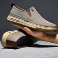 thumbnail image 6 of CANEMON Men's Canvas Slip-On Loafers, LY553, Khaki, US 9.5, 6 of 9