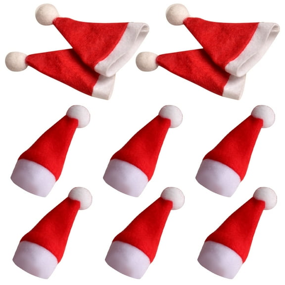 10 Pcs Lollipop Hat Christmas Decor Christmas Hat Santa Claus Hats Small Santa Hats for Crafts Candy Package