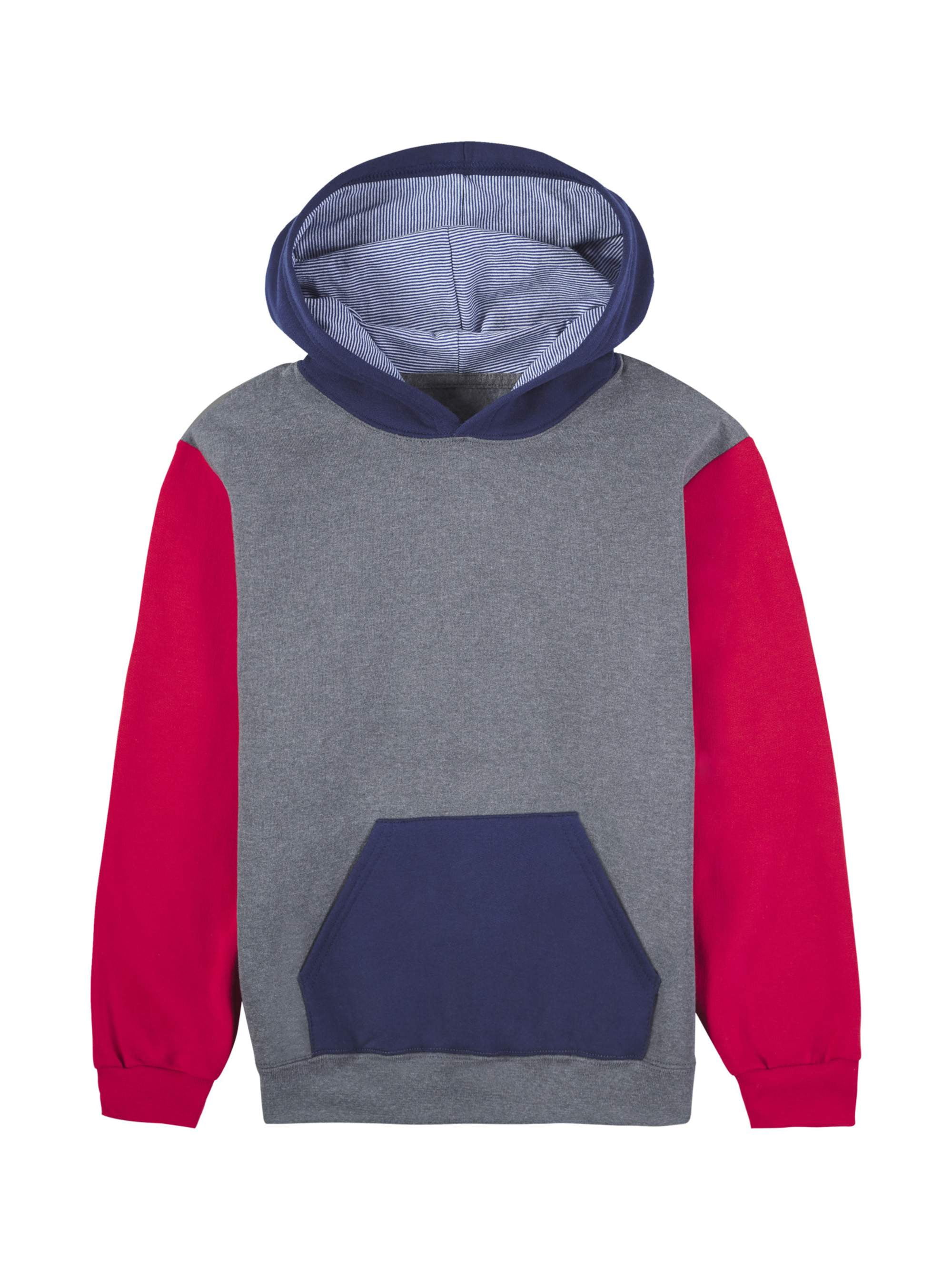 NOROZE Boys Hoodie Kids Contrast Fleece Sweatshirt Pullover Top 