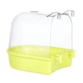 thumbnail image 1 of Caja de baño para pájaros de 5.12 pulgadas, comedero versátil, jaula de juegos, accesorio para baño de loros amarillo, 1 of 8