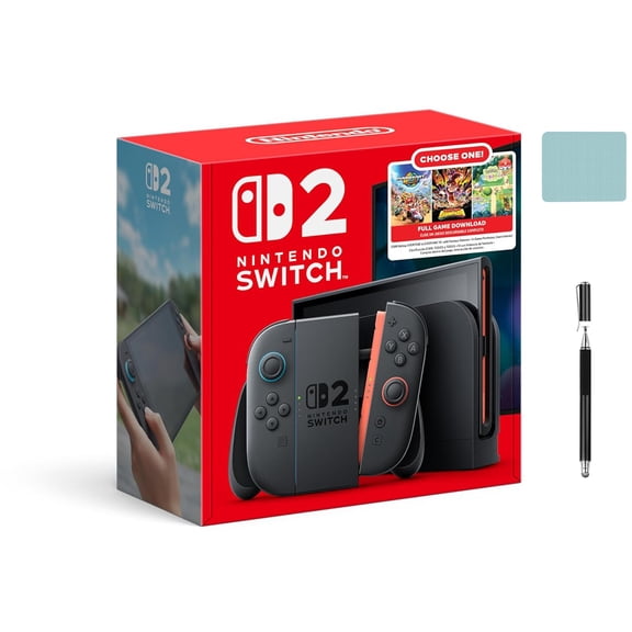 Nintendo Switch 2: Choose Your Game Bundle, 256GB Storage with Mazepoly Accessories