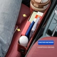 thumbnail image 5 of Car Leather Cup Holder Gap Bag, Adjustable Car Seat Gap Filler Seat Gap Storage Box - Leather Car Seat Gap Storage Box with Water Cup Holder, Gap Filler Organizer with Cup Holder for Phones Glasses, 5 of 9