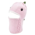 thumbnail image 4 of Oiyii Toddler Boys Dinosaur‑Sculpted Balaclava Solid Knit Caps Skiing Beanie Fall Winter Cap, Pink, 4 of 4