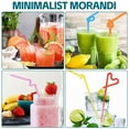 thumbnail image 6 of QHUDLV 100x Straws Flexible Bendy Reusable Drinking Straw Birthday Party Colourful, 6 of 9