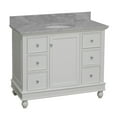 thumbnail image 5 of Bella 42" Bathroom Vanity with White Cabinet and Carrara Marble Top, 5 of 7