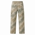 thumbnail image 3 of Men's Cargo Pants with Pockets Drawstring Long Trousers Relaxed Fit Stretch Work Pants, 3 of 5