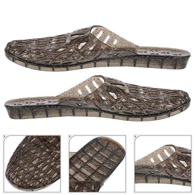 unbranded Sandalias Negras Con Hueco Antideslizantes Para Exterior E Interior