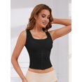 thumbnail image 5 of Unique Bargains Women's Front Hook Closure Shapewear Tank Tops With Bulit In Bra Black XL, 5 of 6