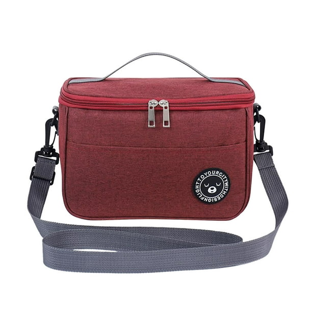 Bolsa isotérmica para almuerzo para adultos, fiambrera portátil de papel de aluminio, bolsa térmica para el trabajo, picnic, viajes, bolsa Bento impermeable y a prueba de fugas de tela Oxford con
