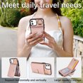 thumbnail image 4 of Allytechgroup iPhone 12 Mini Wallet Case, Ring Holder Stand Cards Slots Shockproof Retro Flip Back Cover Phone Case for Apple iPhone 12 Mini, Rosegold, 4 of 6