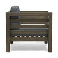 thumbnail image 6 of Noble House Oana Mid-Century, Modern Acacia Wood Club Chair, Gray/Dark Gray (Set of 2), 6 of 8