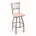 thumbnail image 7 of 410 Jackie 25" Swivel Counter Stool with Anodized Nickel Finish and Natural Oak Seat, 7 of 7