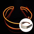 thumbnail image 3 of Gafas de sol luminosas LED con visera electrónica para bares y clubes, brillo fresco. naranja, 3 of 9