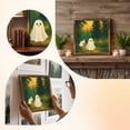 thumbnail image 6 of JHyouerji Cute Halloween Ghost Wall Art Wooden Framed Print for Bedroom Study Living Room Entryway Party Decor, 6 of 7