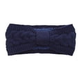 thumbnail image 1 of Sonducket Diademas de ganchillo invierno elástico de punto de punto ancho cálido grueso Universal calentador de orejas diadema regalos para mujeres Accesorio para el cabello Armada Sonducket AP009571-15B, 1 of 6