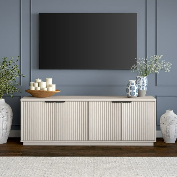 Mansfield Rectangular TV Stand for TV's up to 78" in Black Grain
