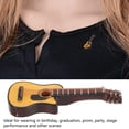 thumbnail image 3 of Musical Lapel Pin, Miniature Guitar Brooch Pin Lifelike Lightweight  for Party for Music Graduates, 3 of 7