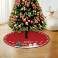thumbnail image 6 of LSLJS Christmas Tree Skirt 35.4" Xmas Tree Bottom Decor Velvet Merry Christmas Tree Skirt for Party Party Holiday Indoor, Christmas Decorations, 6 of 6
