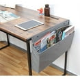 thumbnail image 5 of JJS Small Computer Desk Simple Style Writing Desk for Small Spaces 31 Inch Home Office Modern Student Study Laptop Writing Table with Storage Bag USB Hub, Rustic Brown/Black…, 5 of 6