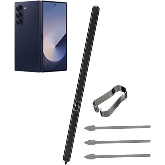 xixishop Galaxy Z Fold 6 S Pen Replacement for Samsung Galaxy Z Fold 6 Stylus Pen,S Pen Fold Edition for Galaxy Z Fold 6 Stylus Pen Eject Pin Includes (Black)