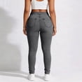 thumbnail image 4 of Women’s Denim Skinny Jeans – Super Stretch High Waisted Rise Classic Casual Slim Fit Pants Gray M, 4 of 5