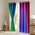 thumbnail image 3 of Erosebridal Abstract Ombre Curtains & Drapes Blue Green Red Neon Curtains Adult,Stripes Geometry Curtains Blackout Colorful Striped Window Curtain for Bedroom 2 Panels 42"Wx84"L, 3 of 6