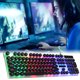 thumbnail image 4 of Teclado para juegos con retroiluminación con cable y teclado para computadora portátil con tapa redonda para oficina en casa, negro Inevent EL001654-02, 4 of 7