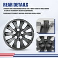 thumbnail image 6 of Wheel Rims Covers 16 inch 4 Pieces ,for NISSAN SENTRA/NISSAN LEAF Compatible With Steel Wheels Hubcaps PP Material (Lacquer), 6 of 8