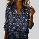thumbnail image 1 of TaTaai Womens Casual Printed Blouse Long Sleeve Round Neck Polyester Top Lightweight Soft Asian Sizing Small Fit Gift, 1 of 5