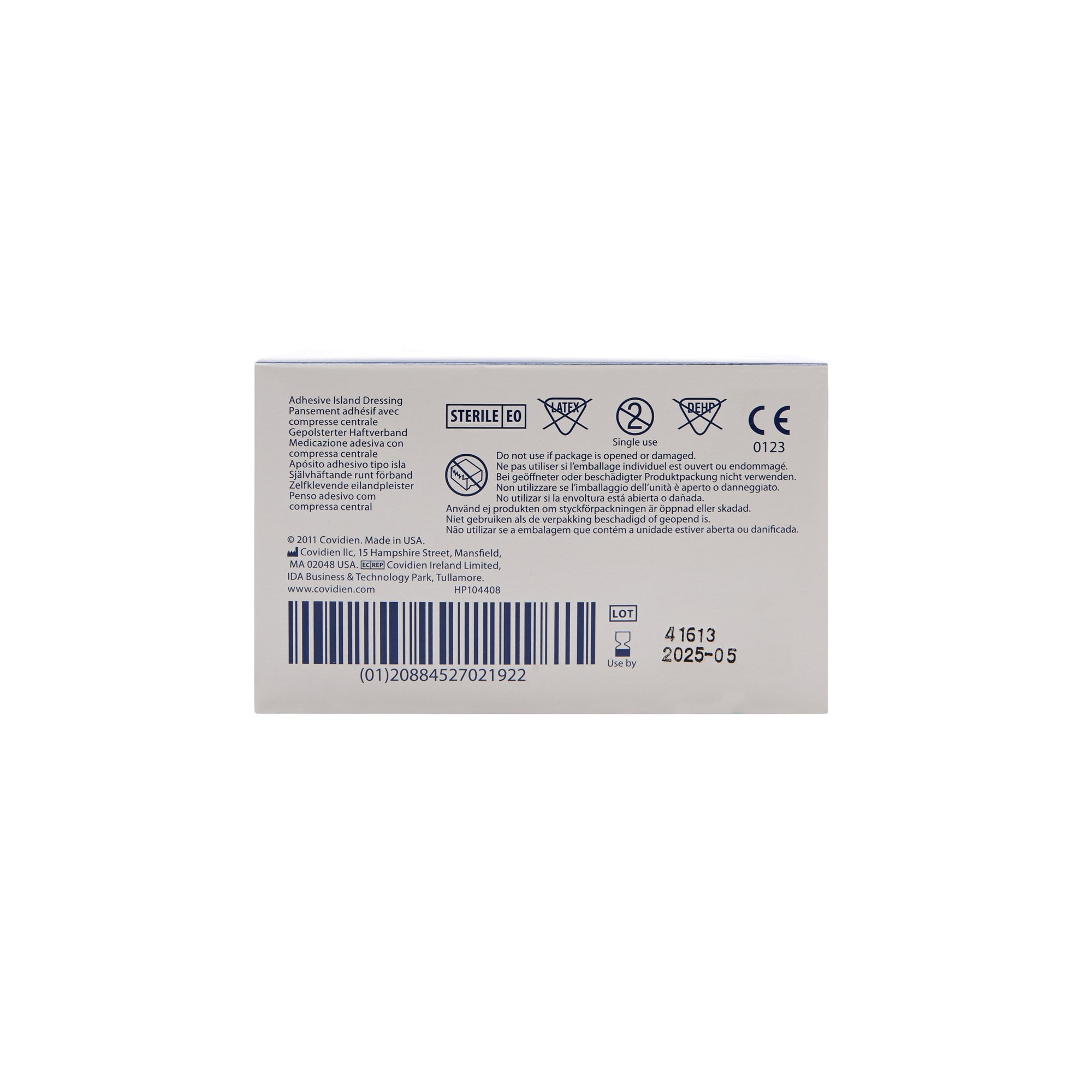 Telfa Adhesive Island Dressing, Sterile, Bandages Strip, 2 in x 3 1/4 in, 50 Count, 8 Packs, 400 Total