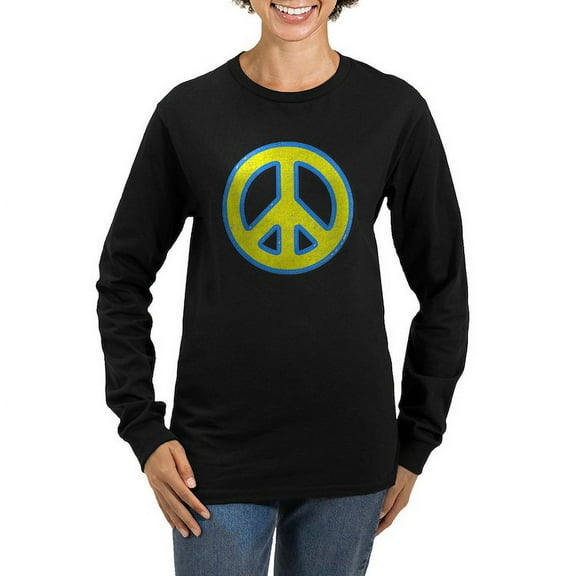 CafePress - Ukraine Flag Ukrainian Pride P Long Sleeve T Shirt - Women's Long Sleeve Graphic Tee Casual Fit