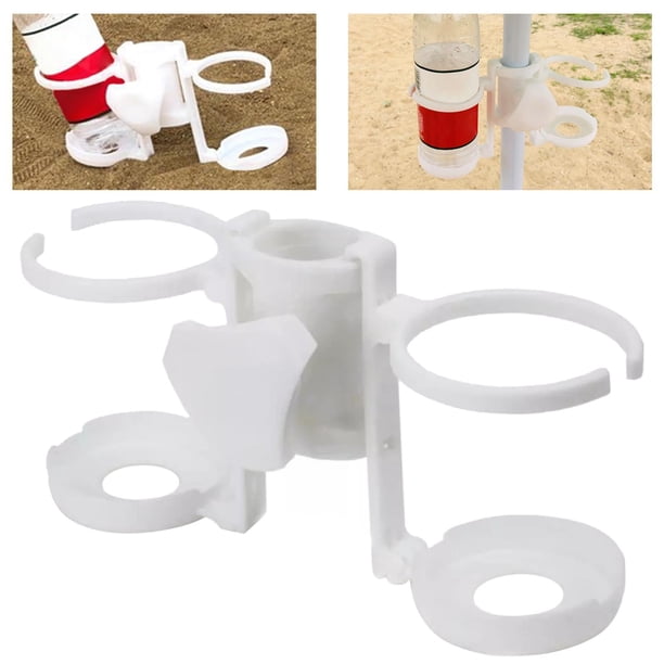 Sombrilla para exteriores Hugo con Portavasos y bandeja de bebida Color blanco Tamaño 22*12*8,8 cm