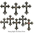 thumbnail image 7 of Urbalabs Western Cast Iron Wall Hanging Rustic Red Bling Concho Cross Fleur De Lis, 7 of 7