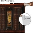 thumbnail image 6 of Room Darkening and Shading Curtains, Retro Bookshelf Curtains, Library Bookshelf Books Neatly Arranged Printed Curtains, Kitchen Bedroom Decoration Curtains, Living Room Curtain Set, 42x54 Inches, 6 of 6