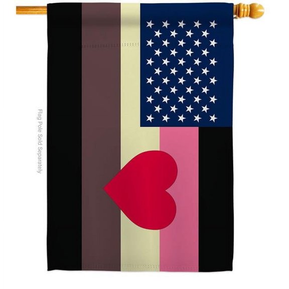 Americana Home & Garden H148648-BO US Fat Pride Support 28 x 40 in. Double-Sided Decorative Horizontal House Flags for Decoration Banner Garden Yard Gift