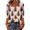 Pink, variant on Hsovts Women Plus Size Christmas 3/4 Sleeve V‑Neck Top Watercolor Tree Print Soft Knit T‑shirt Casual Shirt Slim Silhouette Blue 2xL