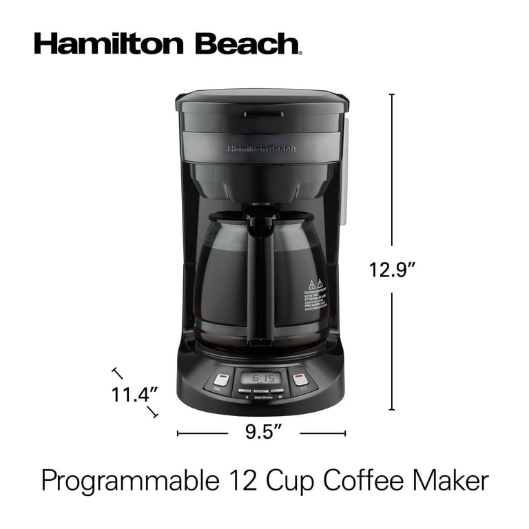 Hamilton Beach 12 Cup Programmable Coffee Maker with Black