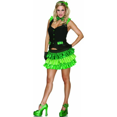 Womens Adult  St. Pattys Lucky Charm Girl Costume